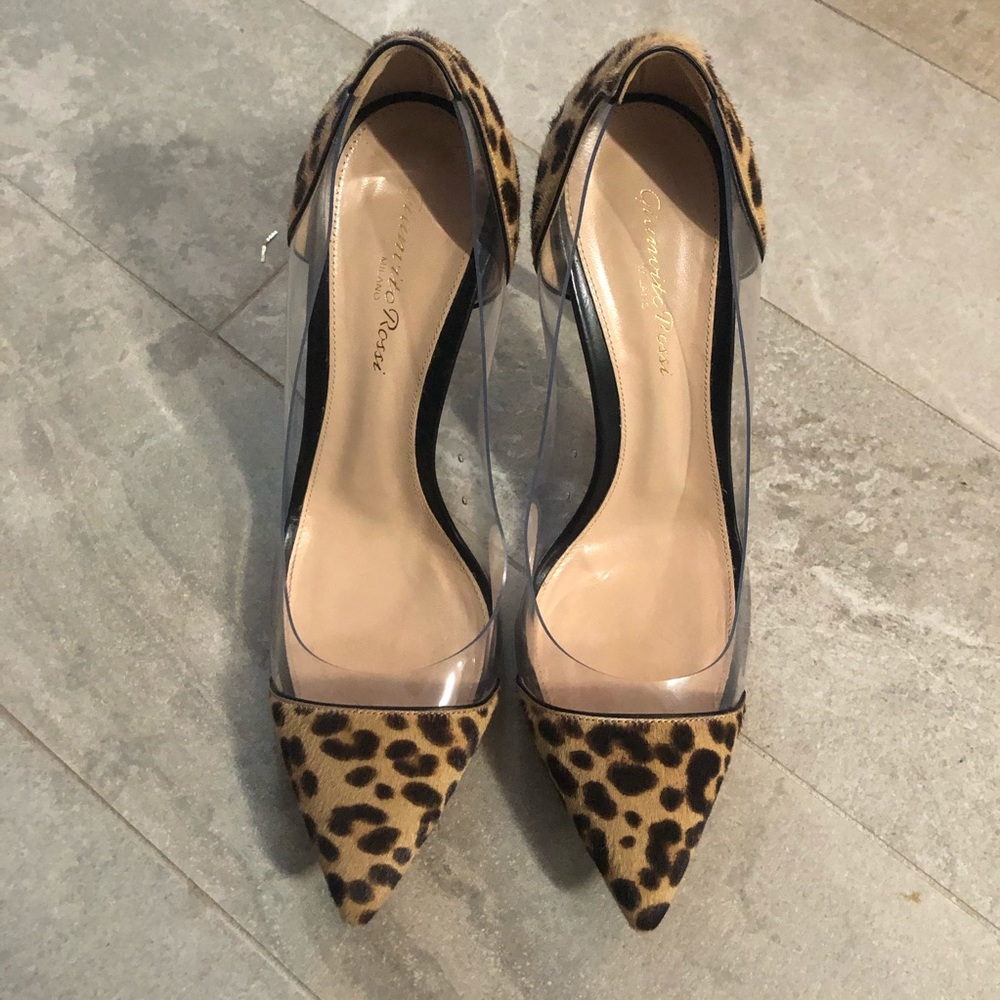 Gianvito Rossi pvc plexi leopard 39